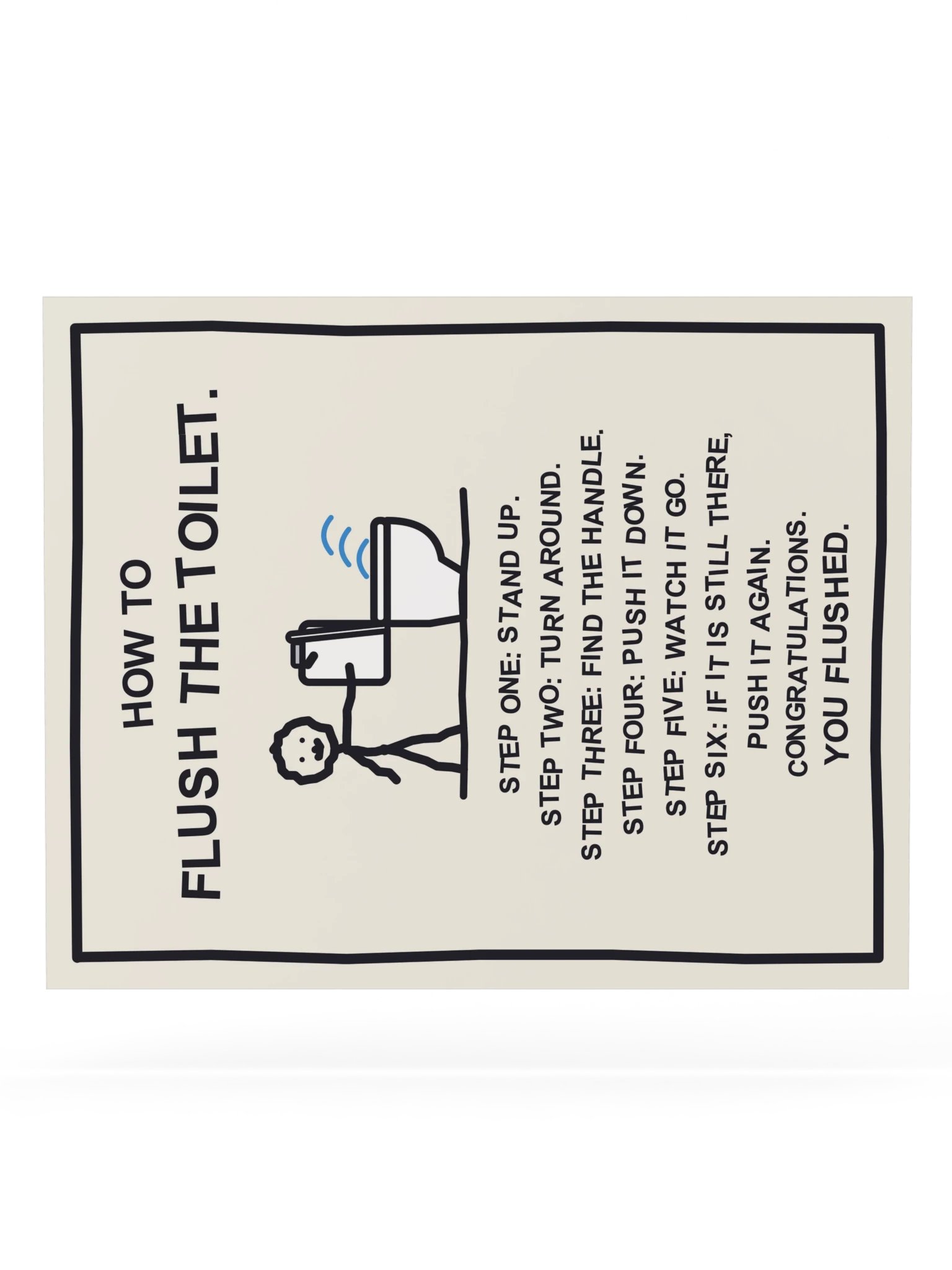 How to Flush the Toilet (Bathroom Sign) product image (20)