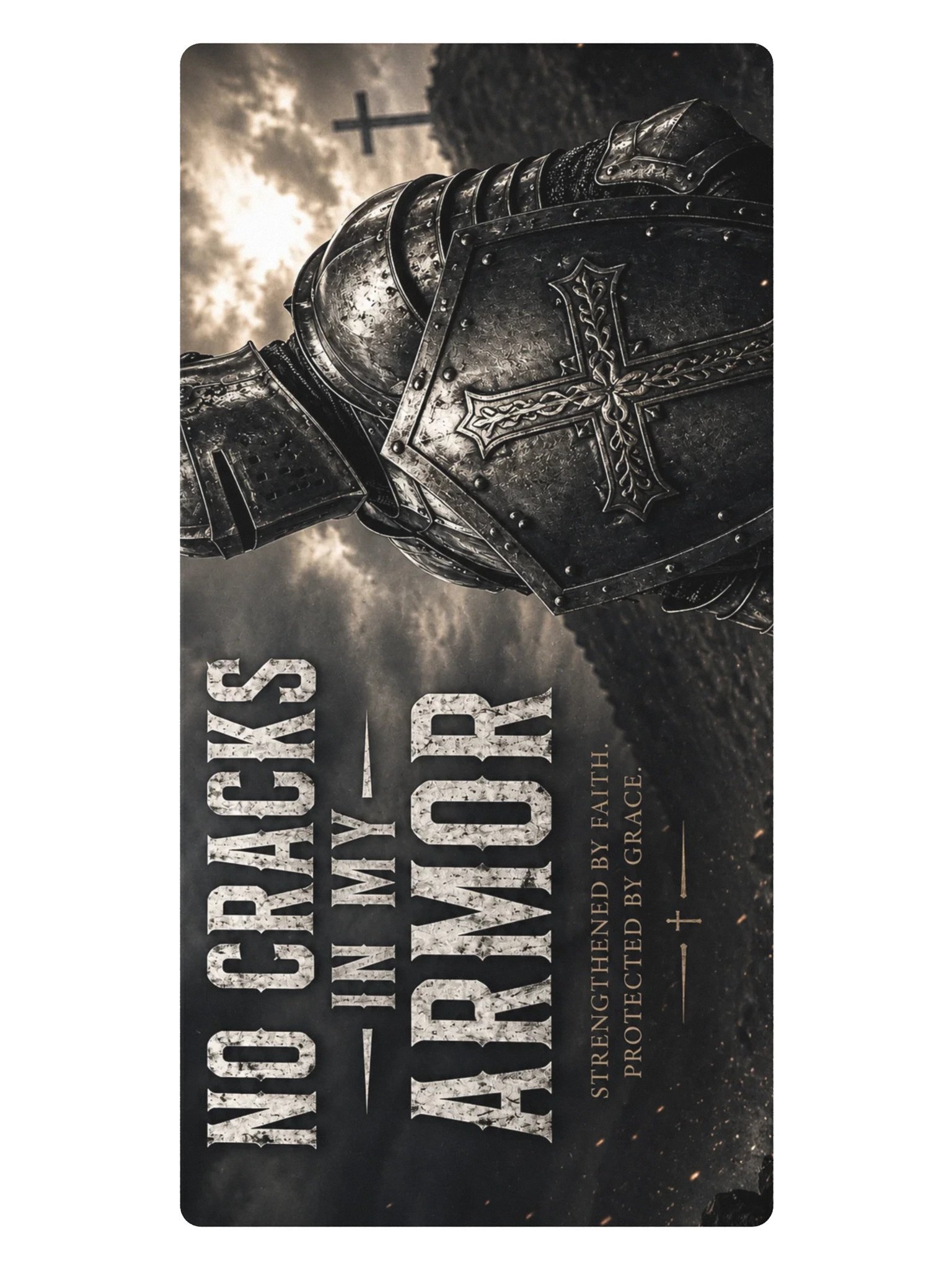 No Cracks In My Armor Gaming Mouse Pad (36"×18") product image (2)