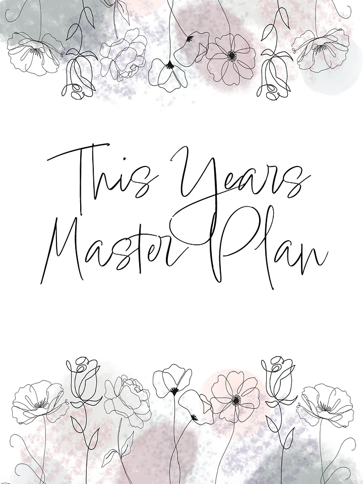 This Years Master Plan - Undated Yearly Planner - 8.5x11 Printable product image (1)