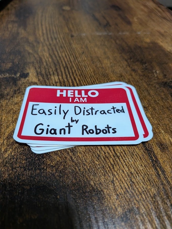 Easily Distracted By Giant Robots Sticker product image (1)