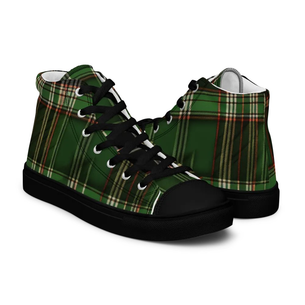 Green Tartan Shoes - Men's High Tops product image (7)