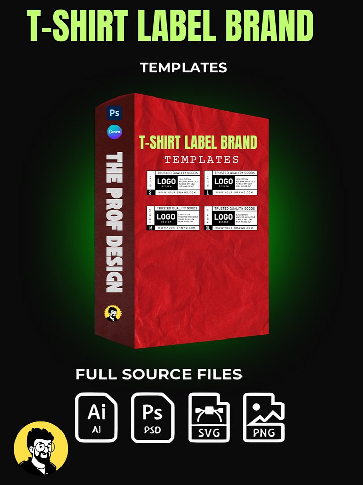 Neck Label Tag Clothing Templates product image (1)