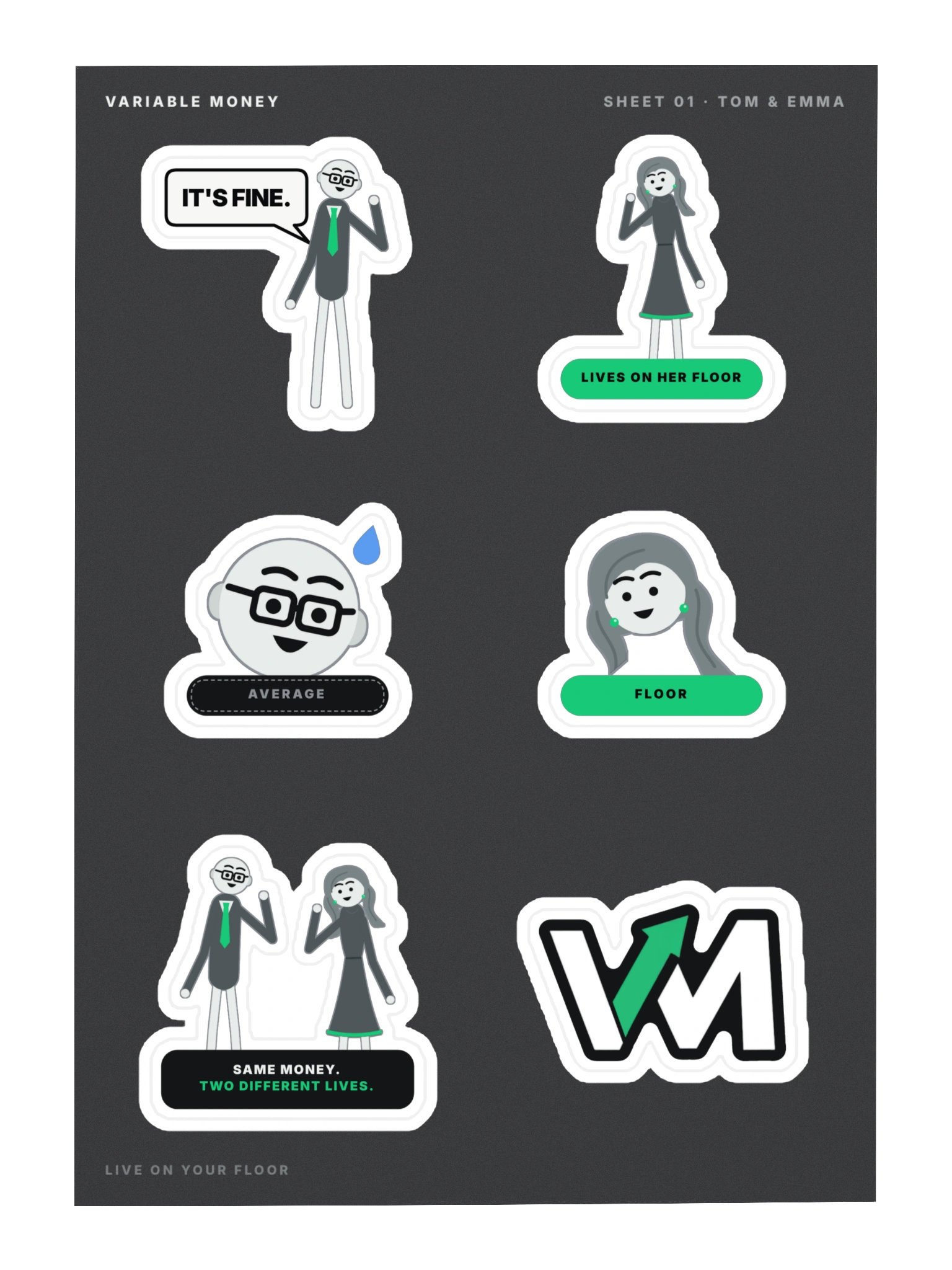 Tom & Emma Sticker Sheet product image (3)