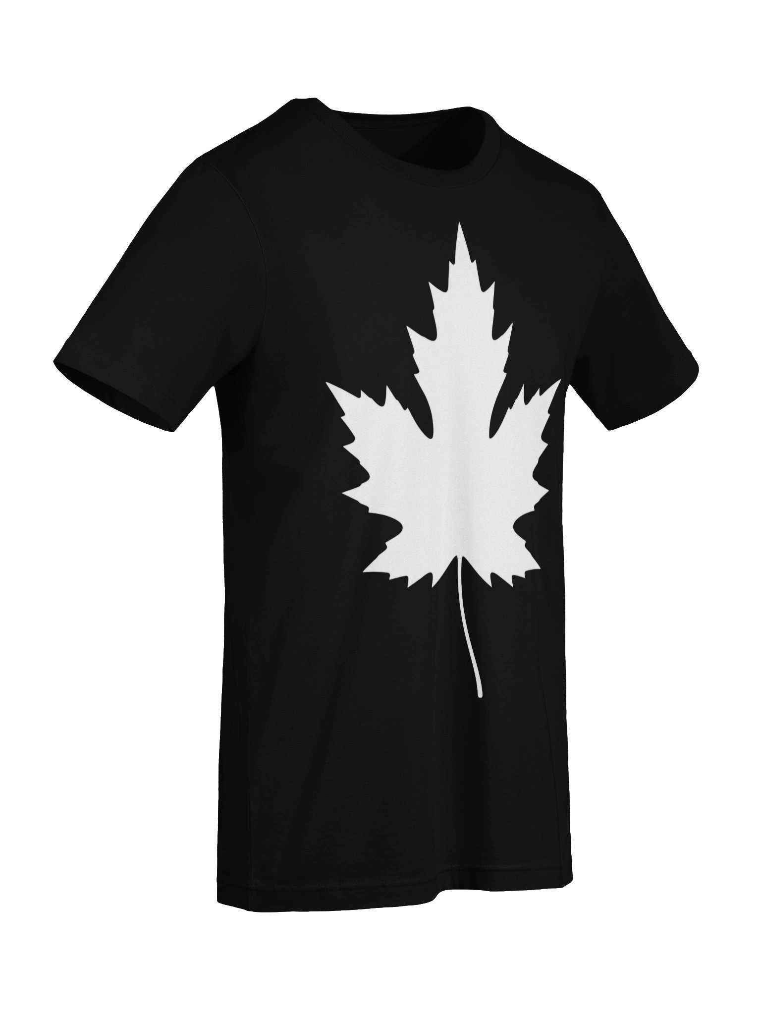 White Maple Leaf Unisex T-Shirt | Minimalist Canada Silhouette Tee product image (3)