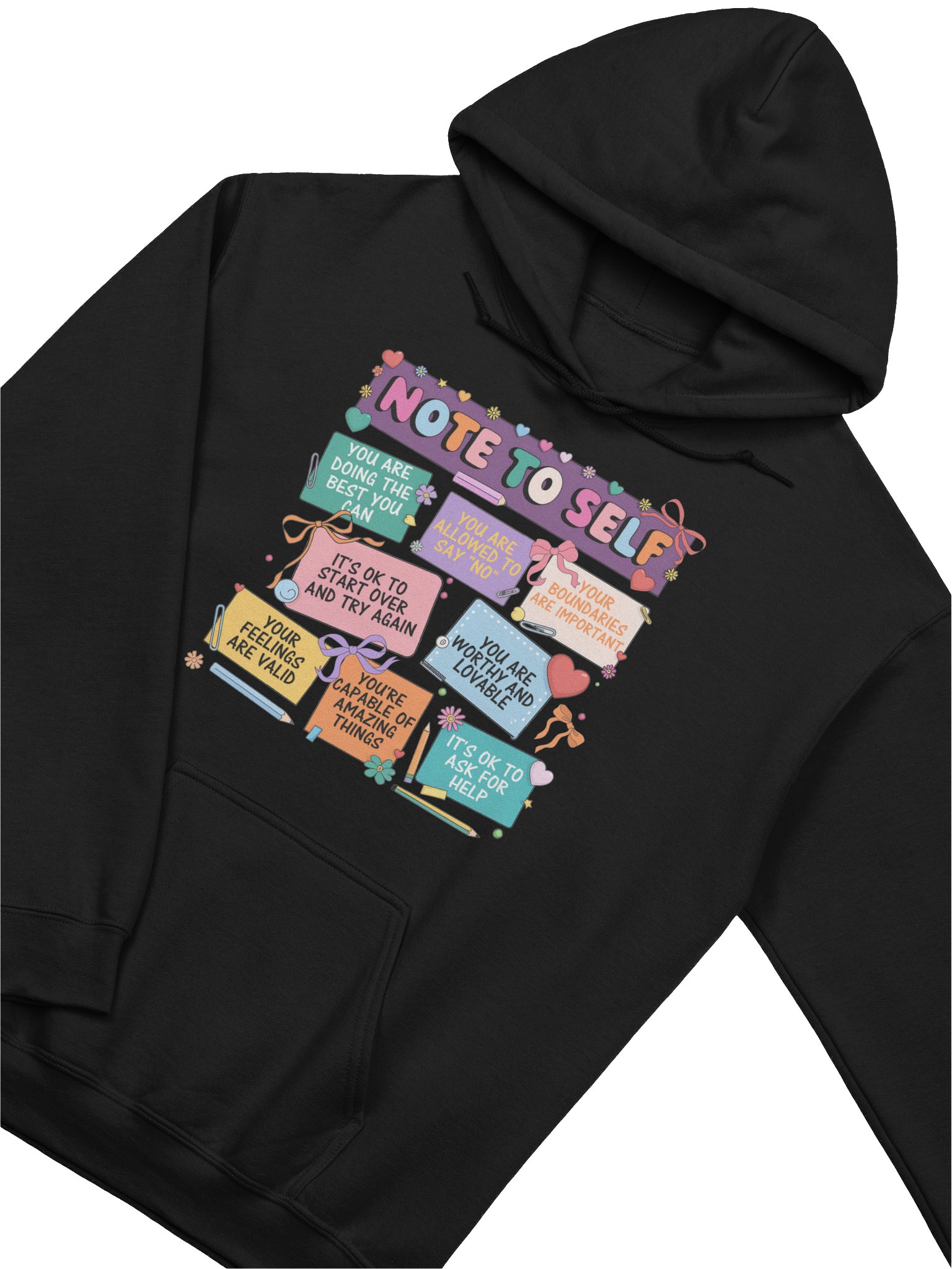 Note To Self – Mental Health Awareness Hoodie product image (3)