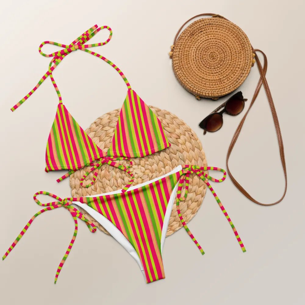 Vibrant Stripes Reimagined Bikini Set product image (5)