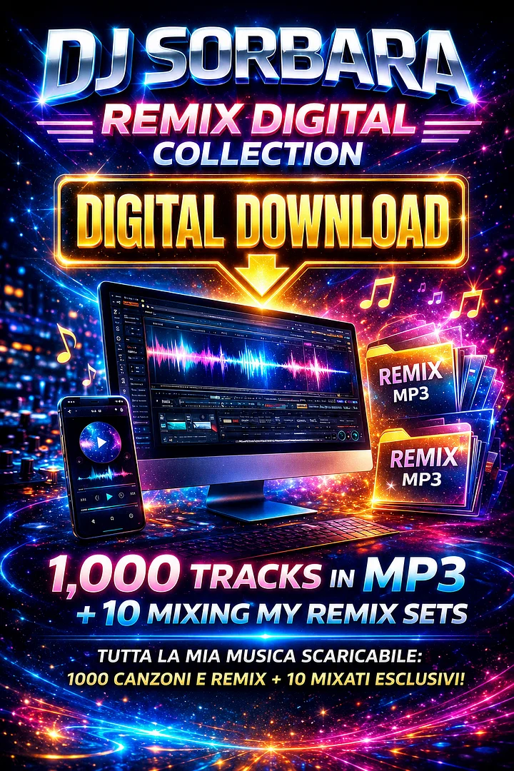 DJ SORBARA – REMIX DIGITAL COLLECTION 🎧 1000 Canzoni & Remix MP3 + 10 Mixati “Mixing My Remix” product image (1)