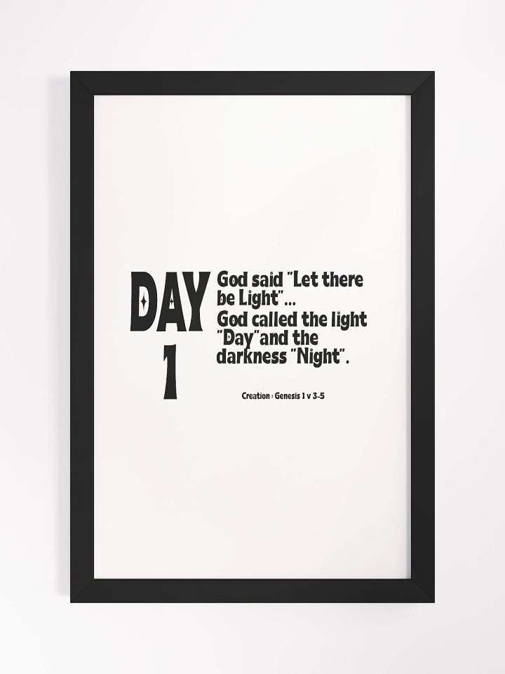 CREATION: DAY 1……Christian, Jesus, faith, God, Bible, Christianity, Jesus Christ, religion, Bible Verse, Love product image (3)