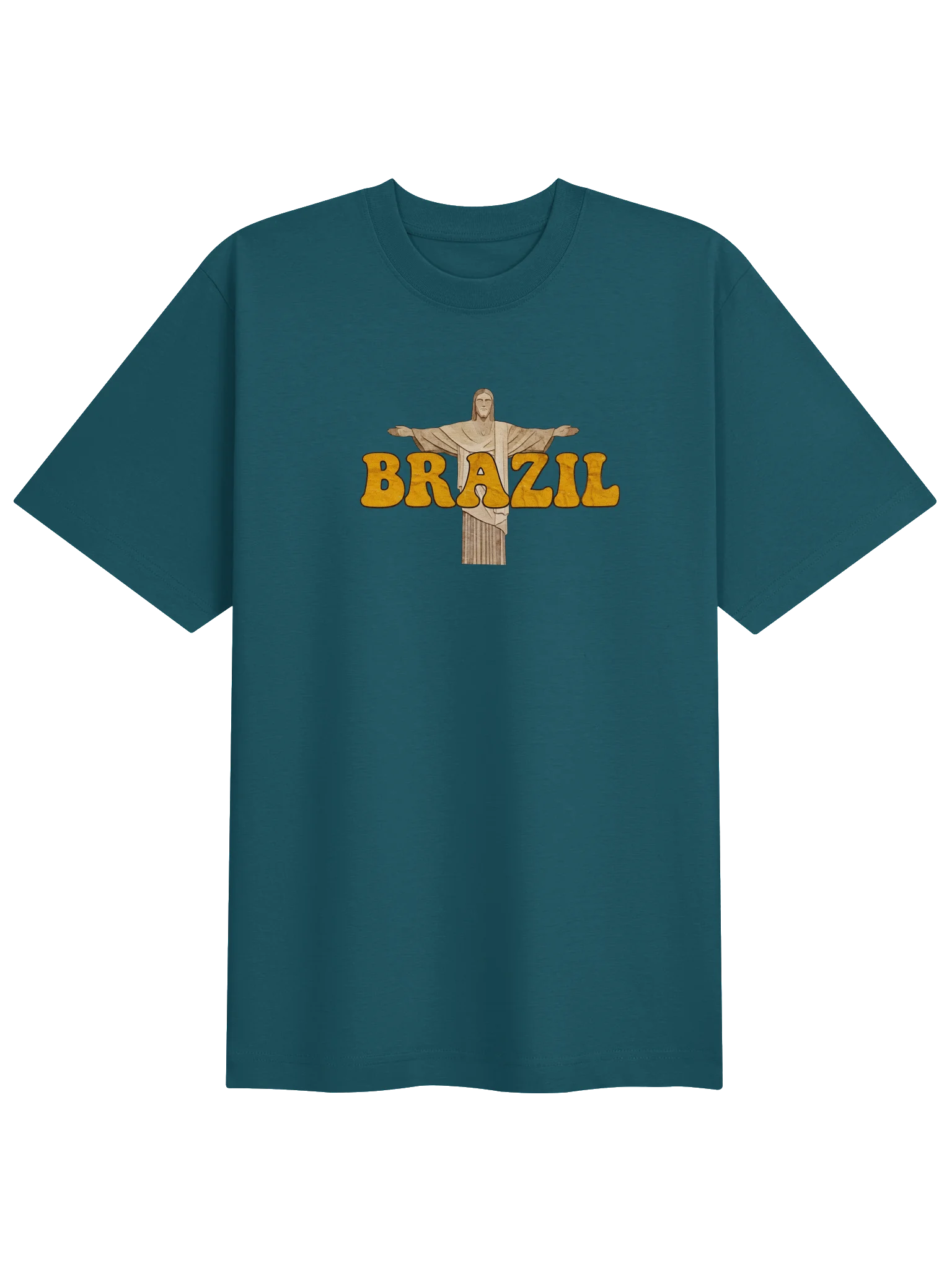 Brazil Christ the Redeemer Heavyweight T-Shirt – Vintage Brazilian Travel Tee product image (15)