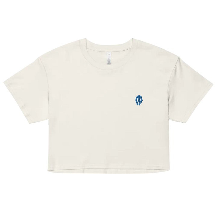 EXCLAIMING MENTALLY (L.C., lake) embroidered cotton crop top product image (2)