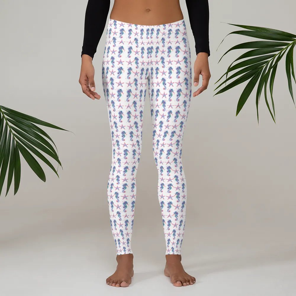 Colourful Seahorse And Starfish All-Over Print Leggings product image (4)