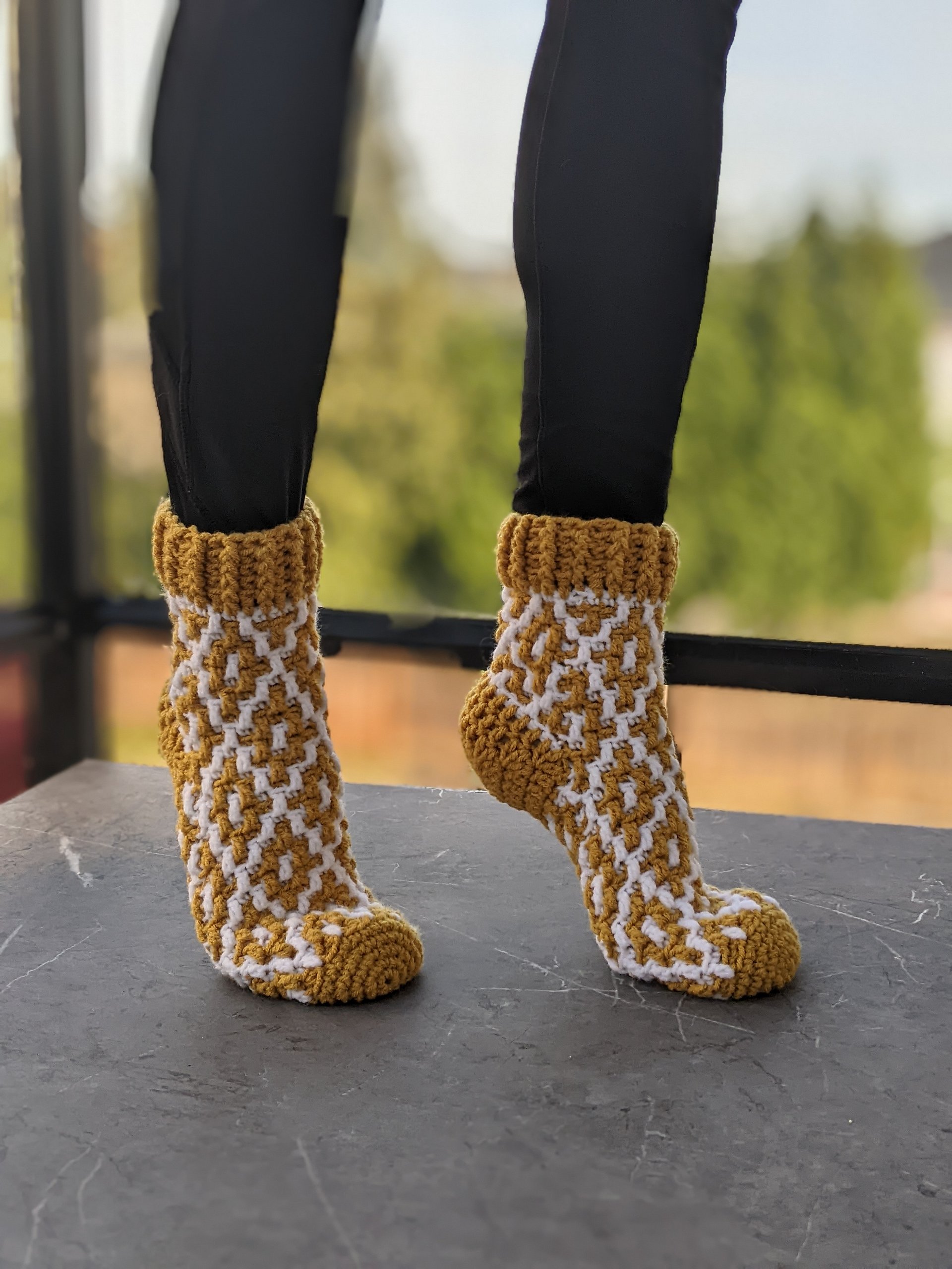 Crochet Mosaic Socks Pattern product image (7)