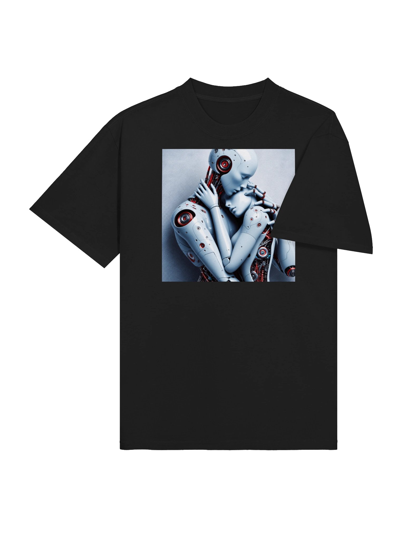 Synthetic Embrace | Neon Noir Cyber Tee product image (4)