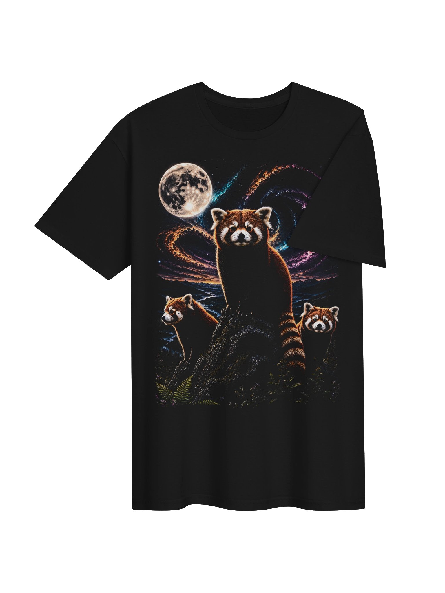 Red Panda Howling Moon Tshirt | Unexpected Legends Shirt product image (3)