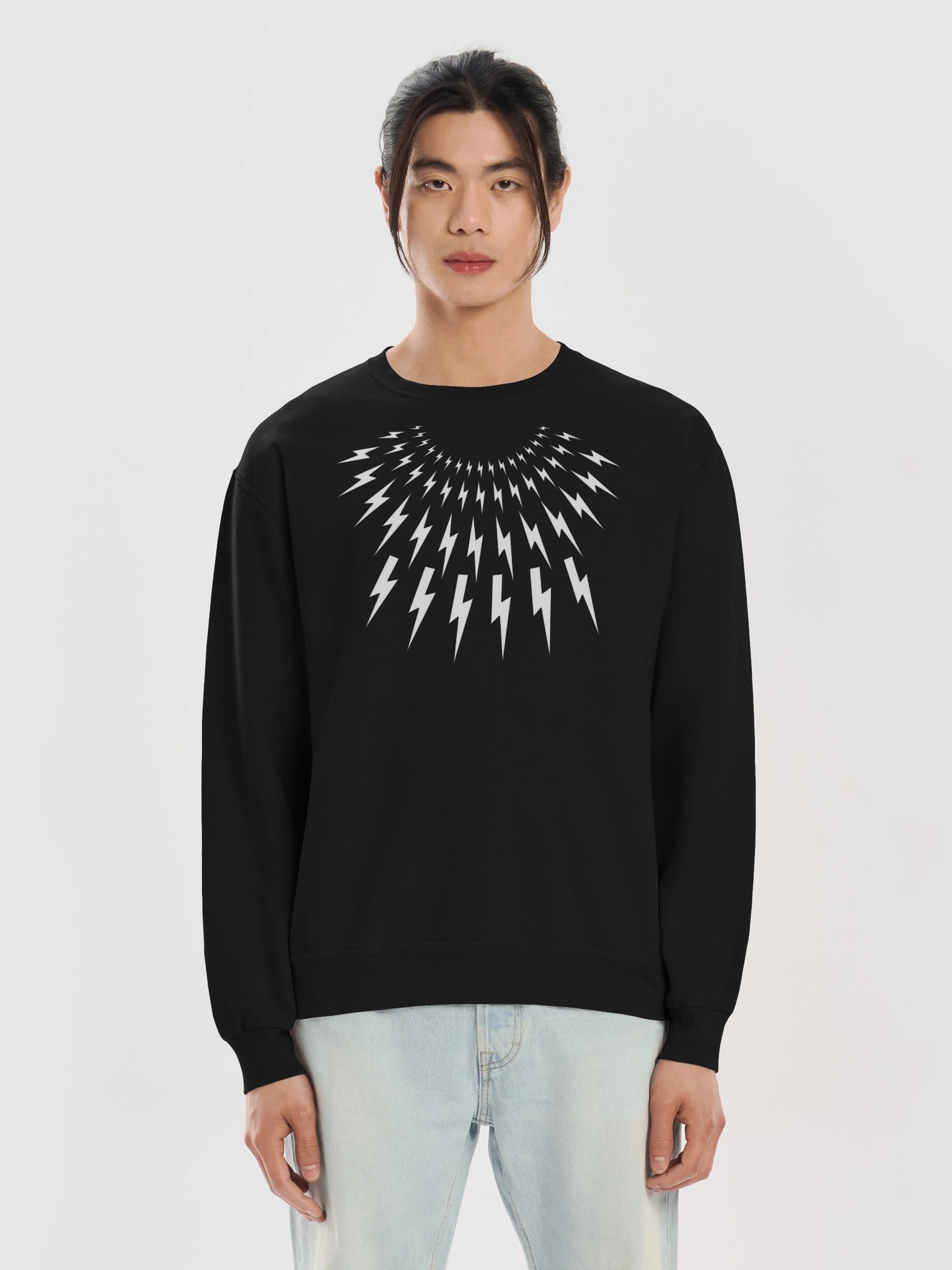 Lightning Bolt Pattern Unisex Crewneck Cosplay Sweatshirt product image (8)