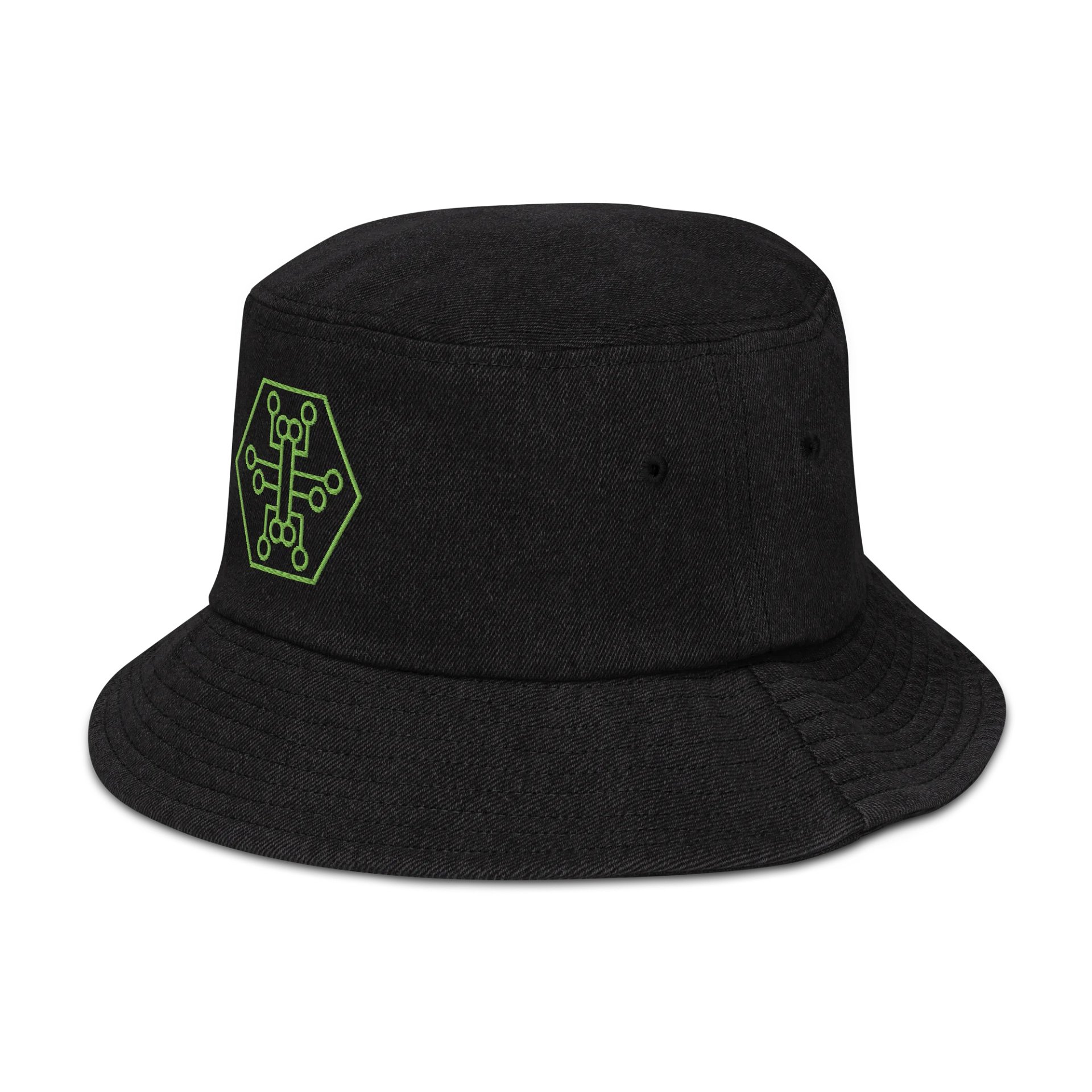 hackers.town bucket hat, green product image (4)