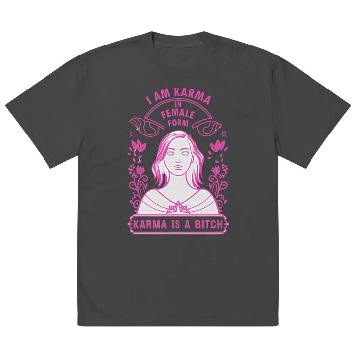 Karma-Inspired Oversized Faded T-Shirt product image (5)