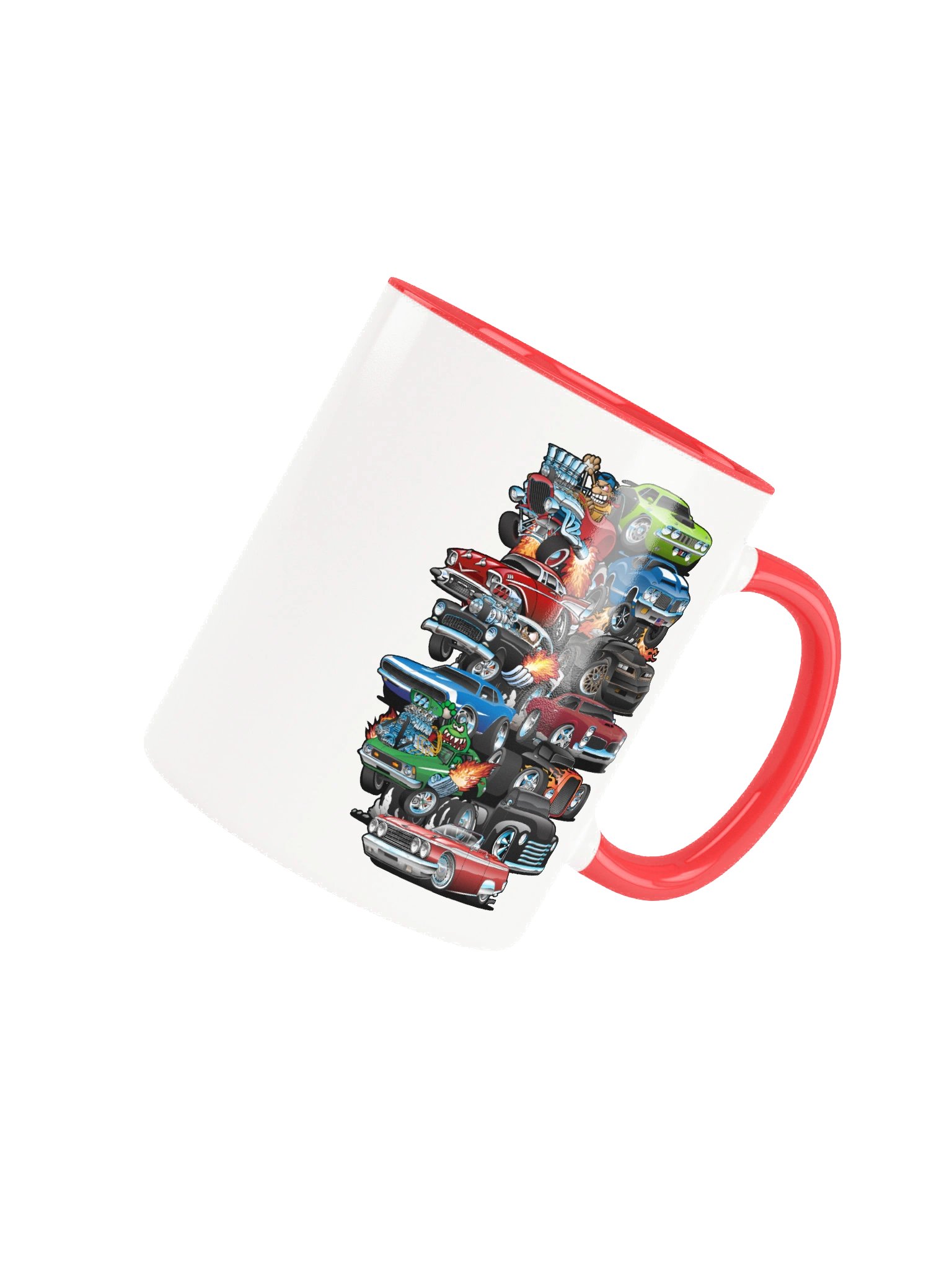 Car Madness! Muscle Cars, Classic Cars and Hotrods Cartoon Coffee Mug product image (4)