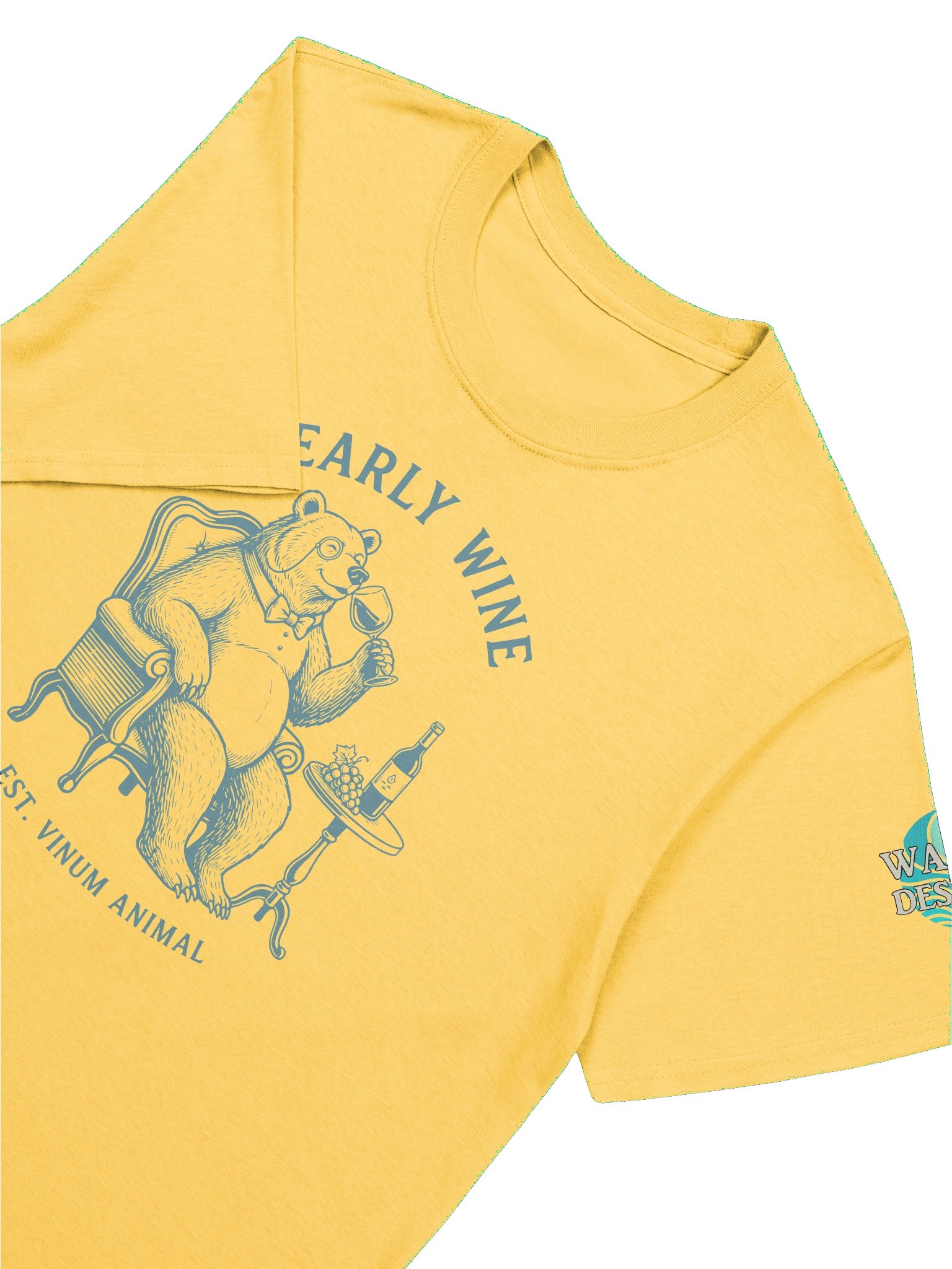 Bearly Wine Vintage Bear Drinking Wine Funny Pun Bar Art Tee product image (7)