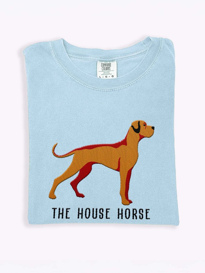 The House Horse T-Shirt(Embroidered) of a Great Dane(Tan) product image (1)