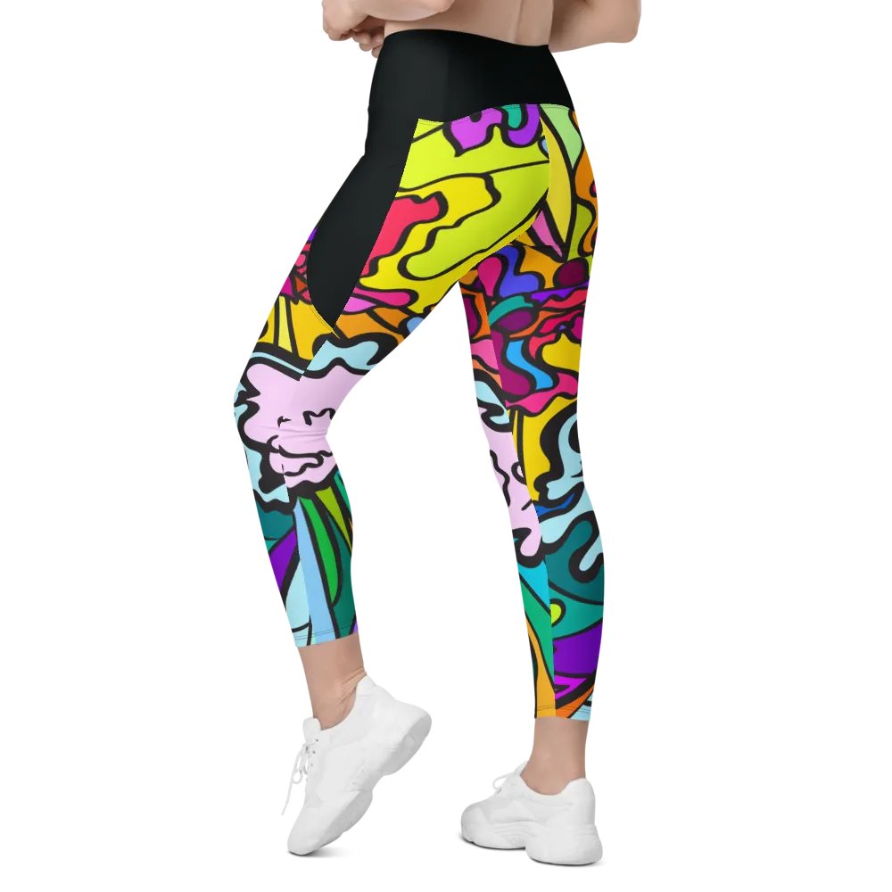 Vibrant Harmony All-Over Leggings - Wave at Sunset product image (7)