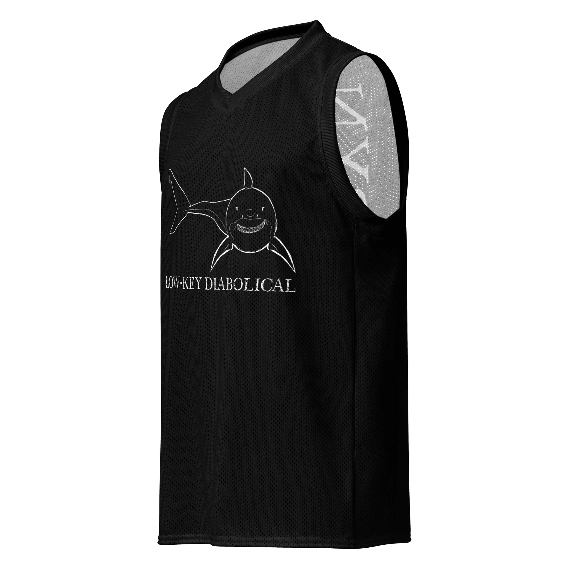 Low-Key Diabolical — Great White Basketball Jersey product image (1)