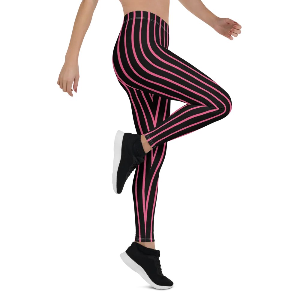 Black Stripe Fuchsia Leggings product image (2)