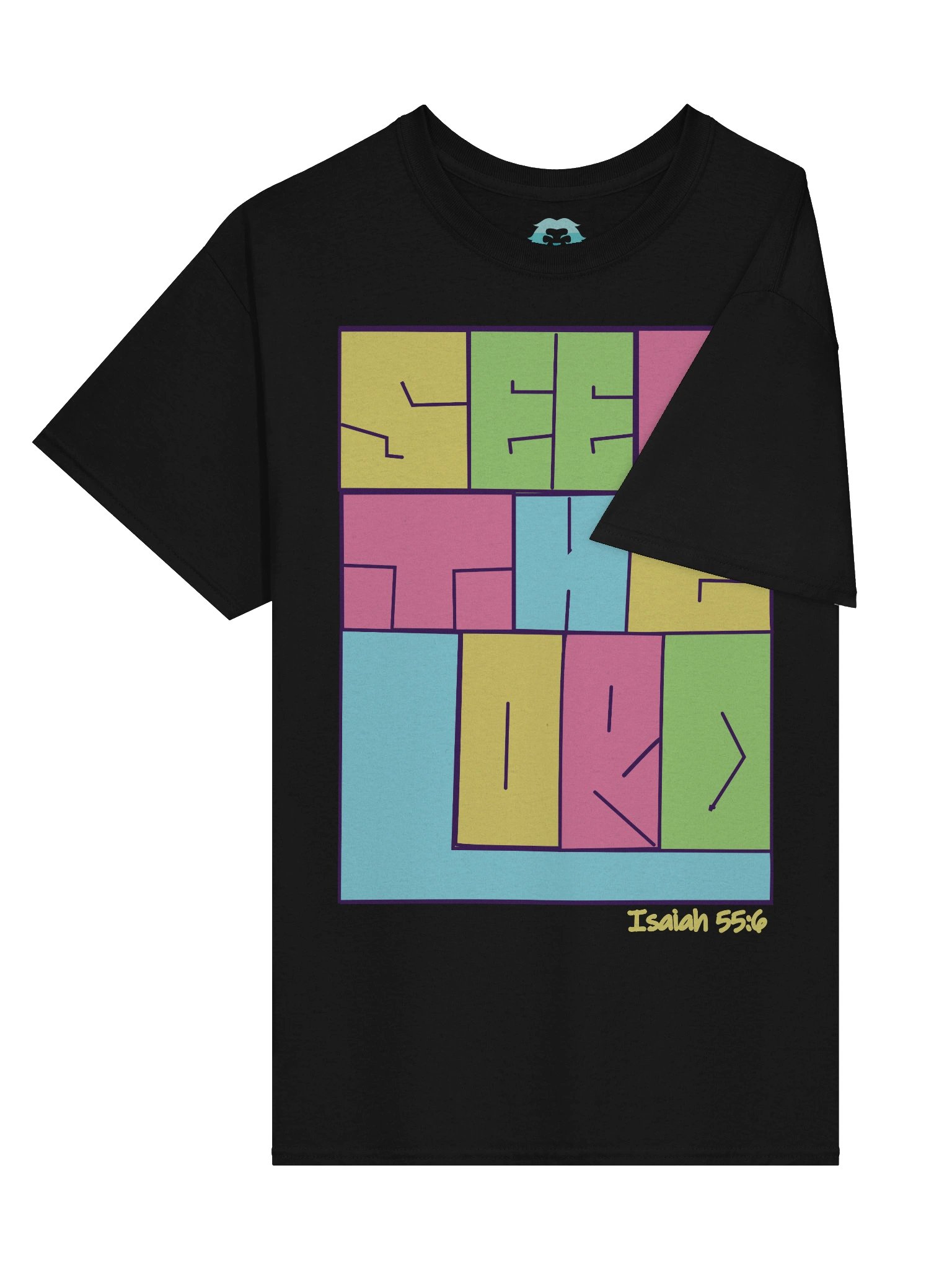 Seek the Lord 90's Block tee (black) product image (3)