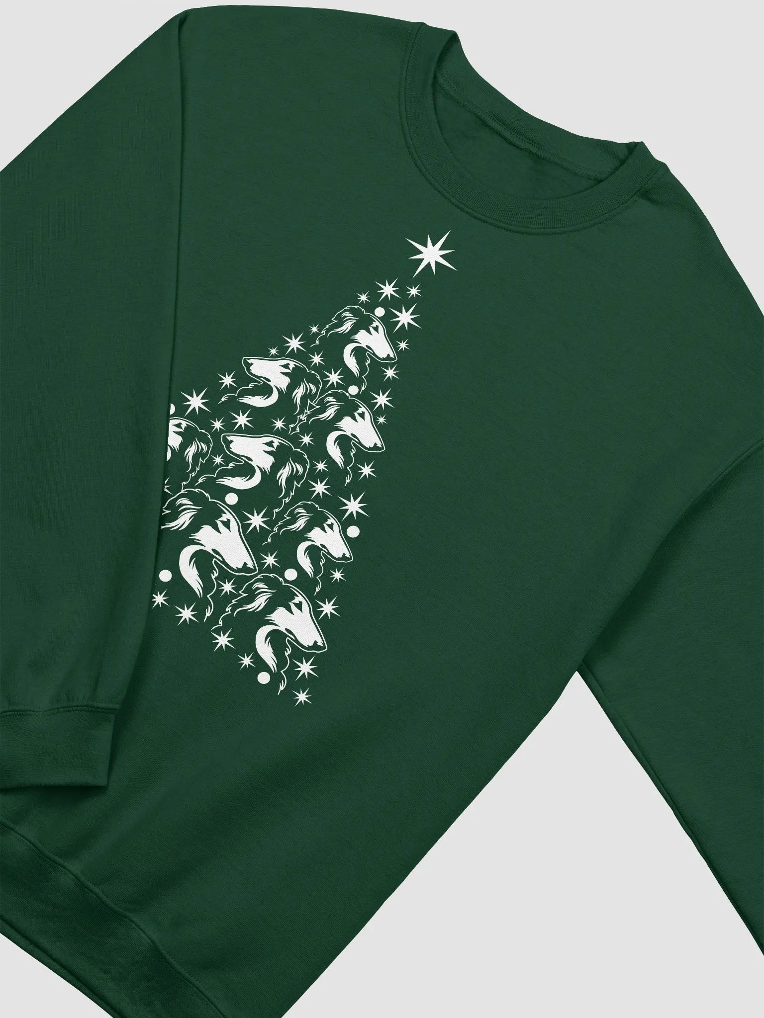 Borzoi Christmas Tree Sweatshirt Design for Borzoi Paw-rents product image (14)