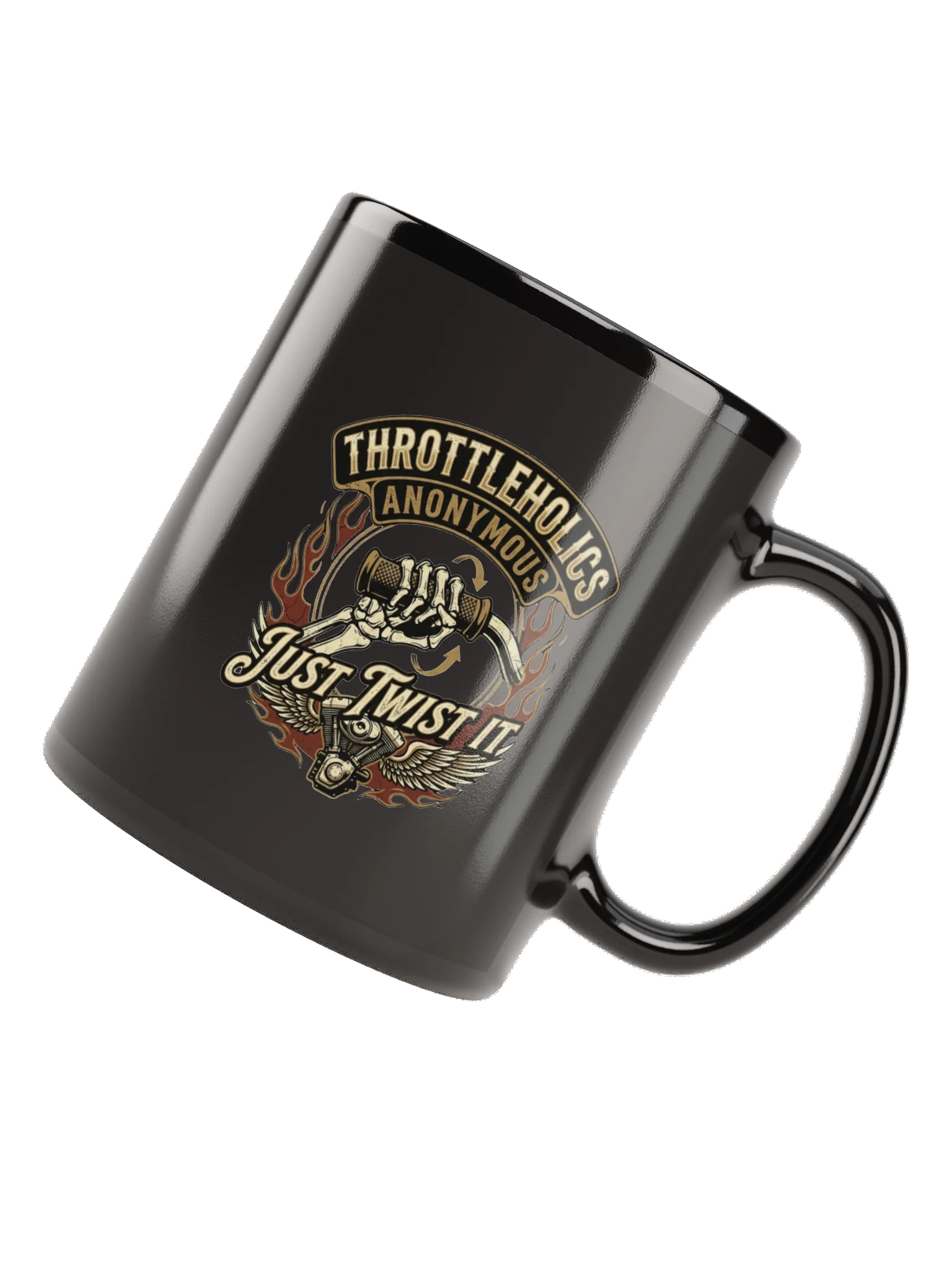 Throttleholics Anonymous Black Glossy Mug product image (12)