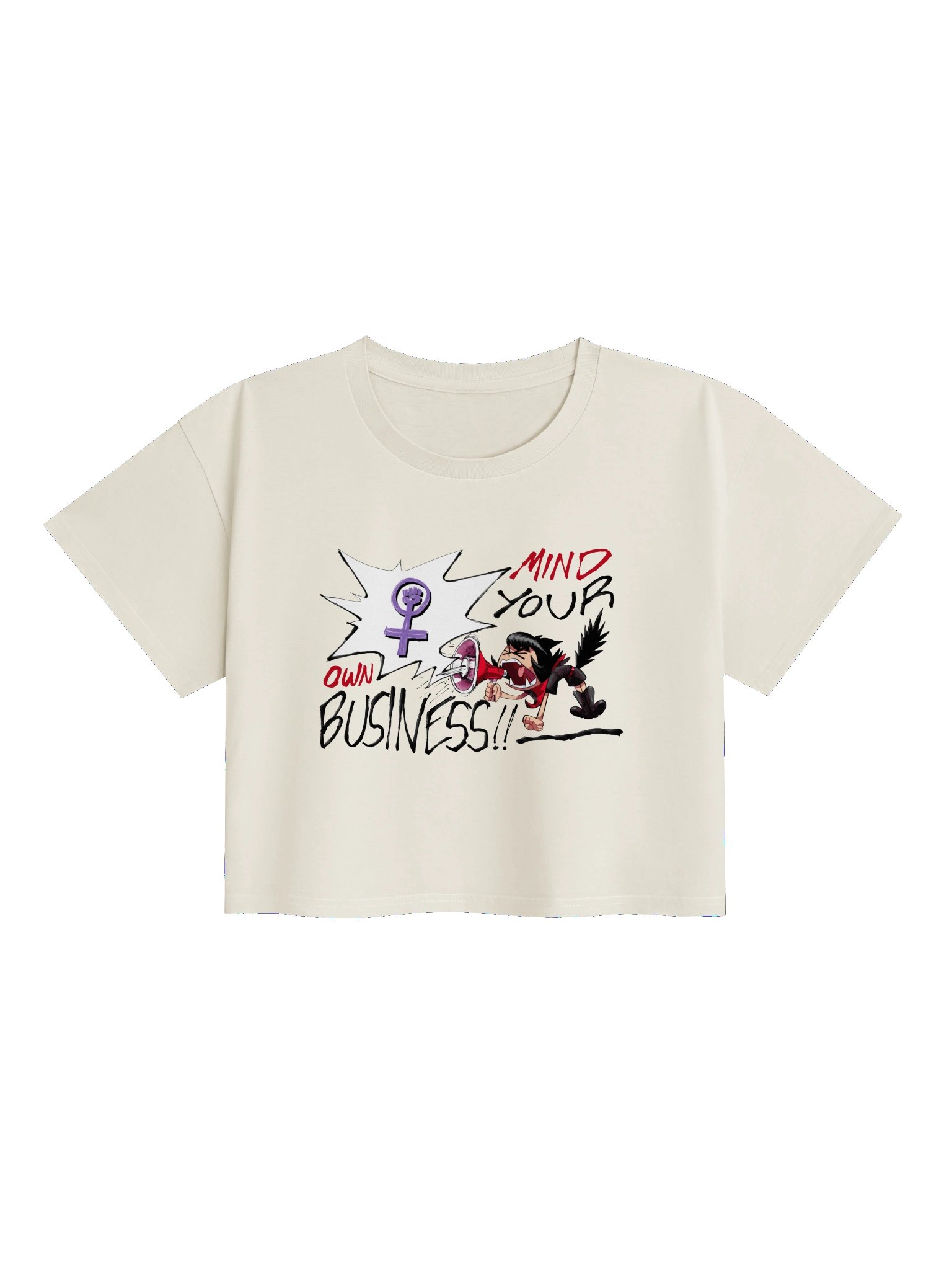 Alunya — “Mind Your Own Business!!” Crop Top product image (1)
