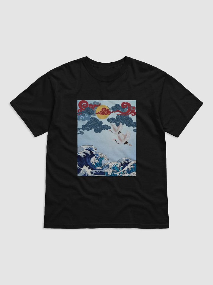 Ethereal Crane Waves T-Shirt product image (1)