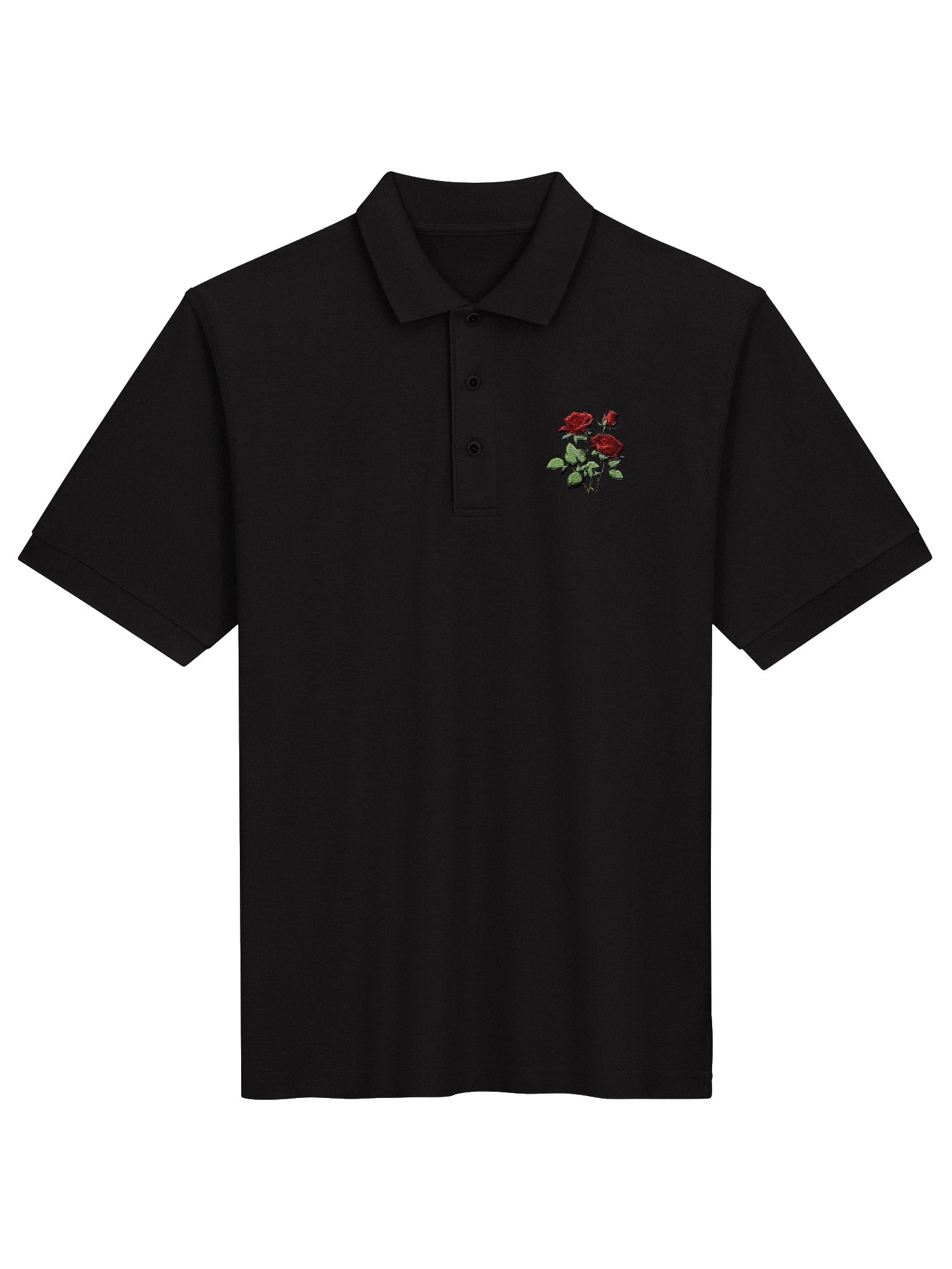 Blossoming Roses Embroidered Polo product image (2)