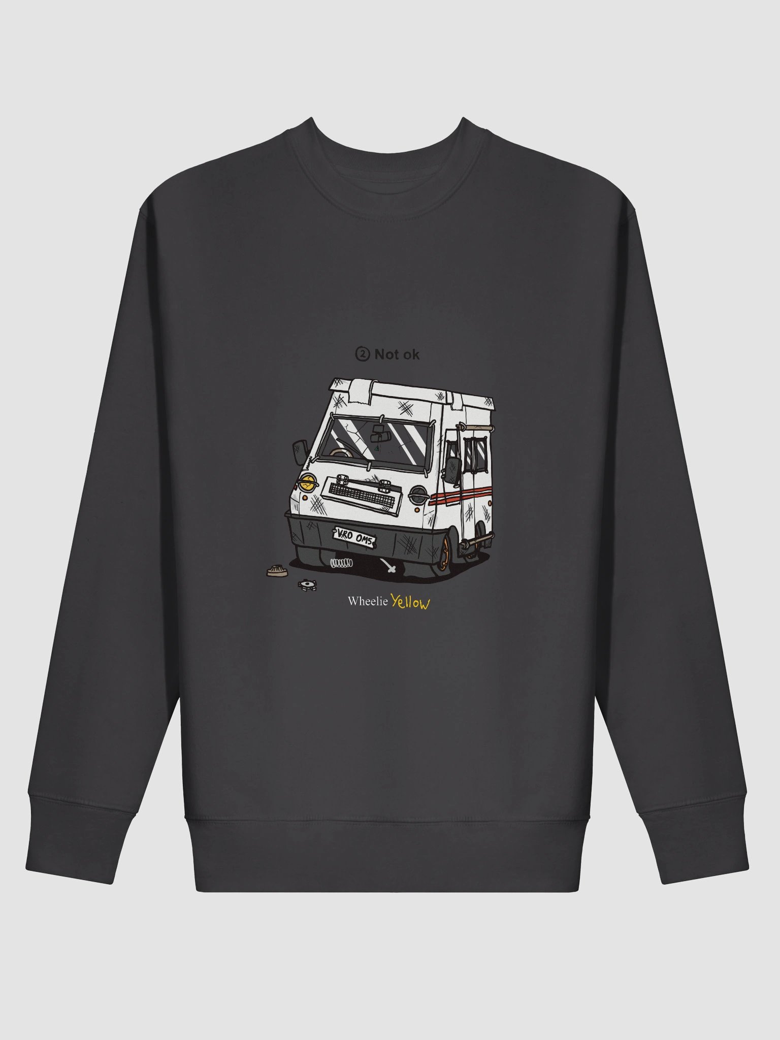 A not-ok Wheelie Yellow sweatshirt! product image (16)
