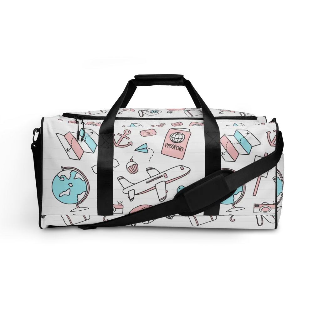 Travel Icons Canvas Duffle Bag product image (1)