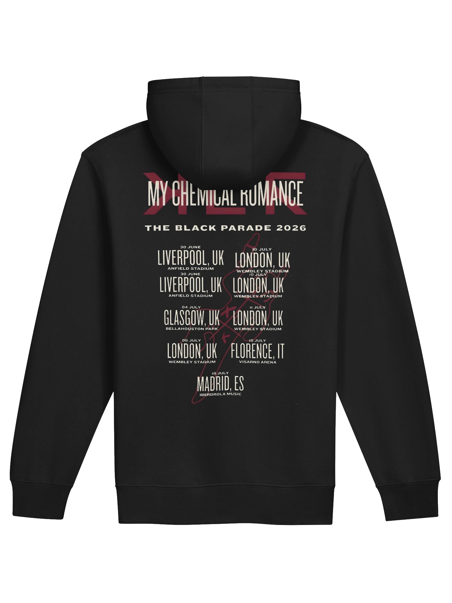 My Chemical Romance The Black Parade Tour 2026 UK/EU Merch Hoodie product image (2)