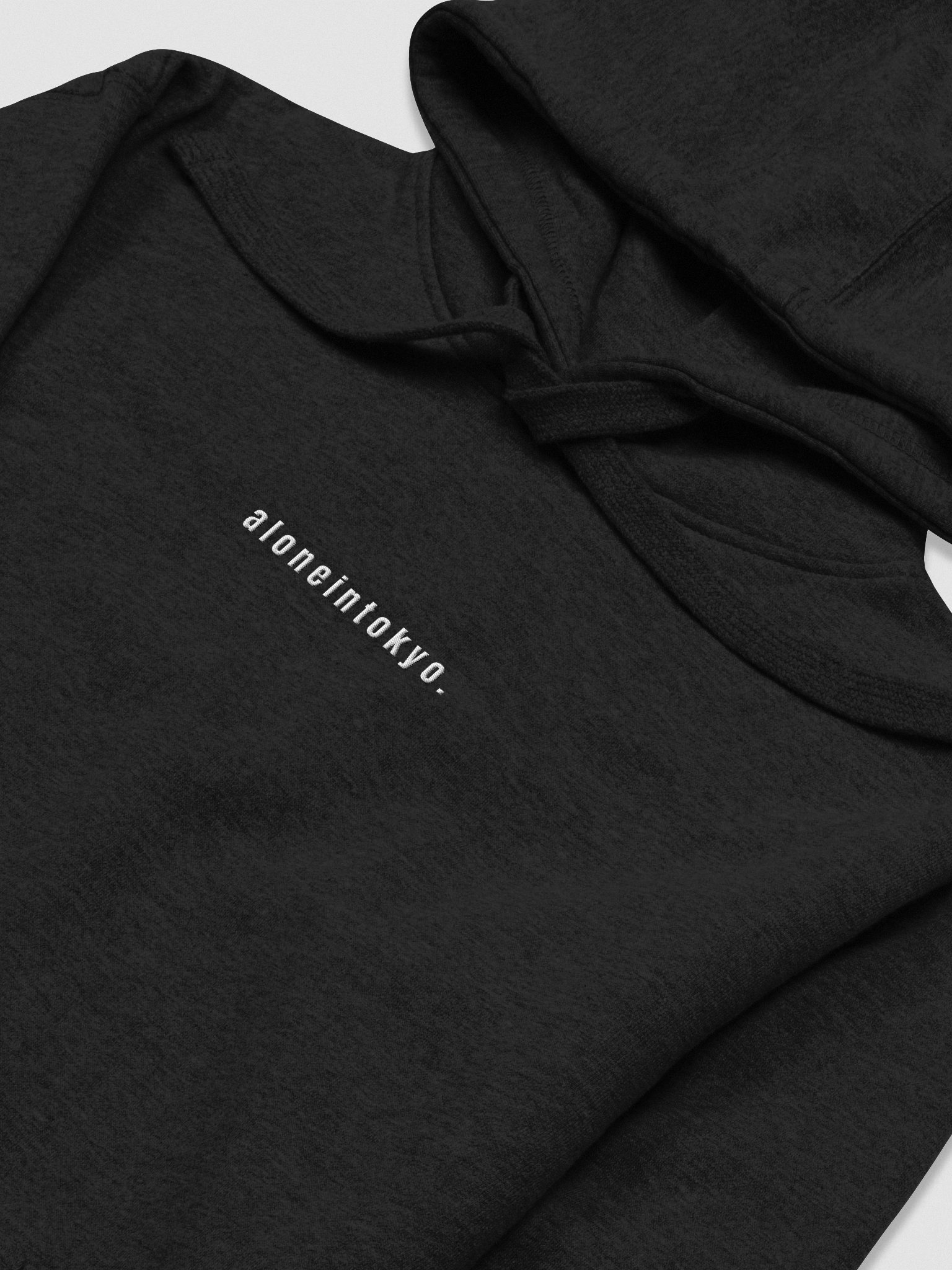 TOKYO WHITE TEXT EMBROIDERED HOODIE product image (2)