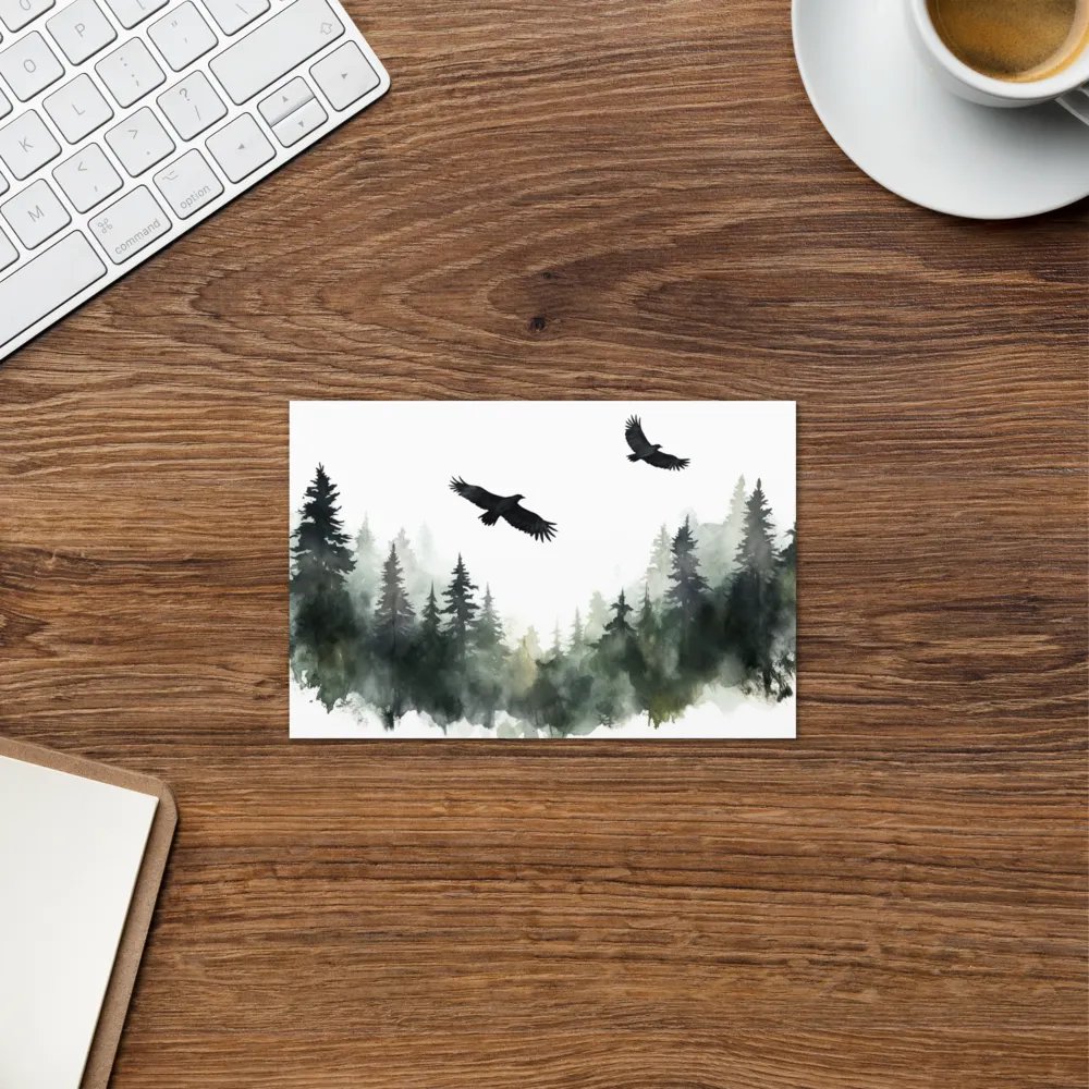 All-Occasion Greeting Card: Hovering Crows Over Spruce Forest product image (6)