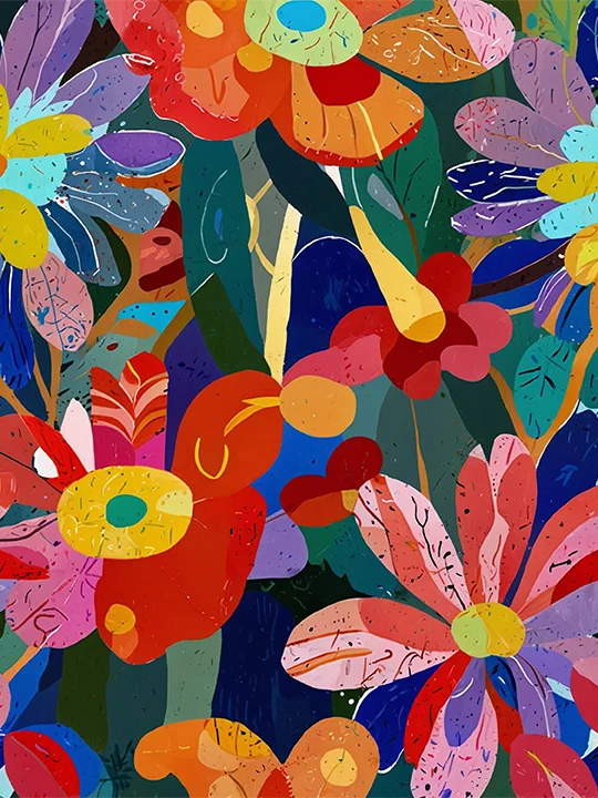 Set of 5 Fantasy Garden Papers No.9087 product image (6)