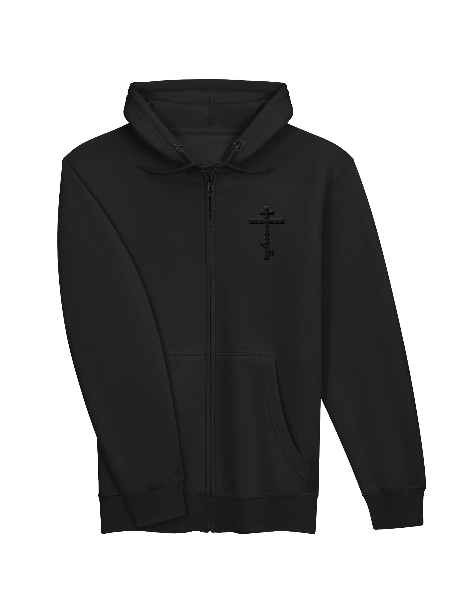 Orthodox Cross Zip Hoodie Embroidered Cross, Christian Gifts, Three Bar Cross, Orthodox Christian Gifts Zip Hoodie product image (27)