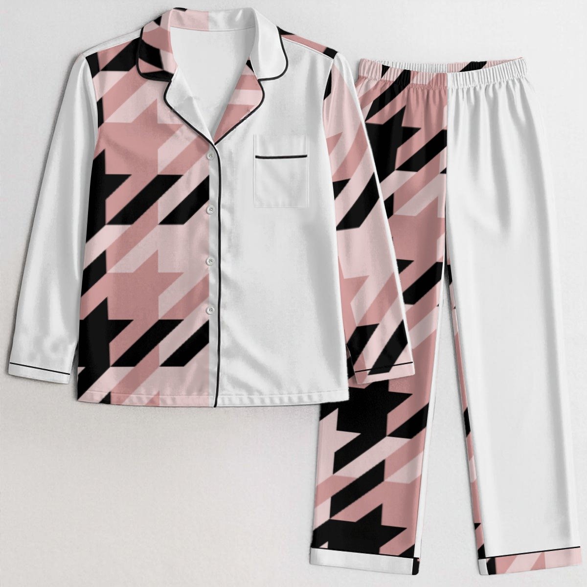Blush Luxe Geometric Pajama Set product image (1)
