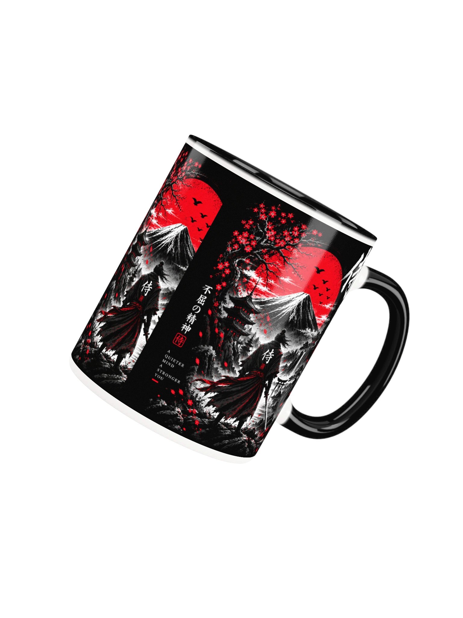 Japanese Samurai Mountain Mug – Red Sun Japanese Aesthetic Coffee Cup product image (33)