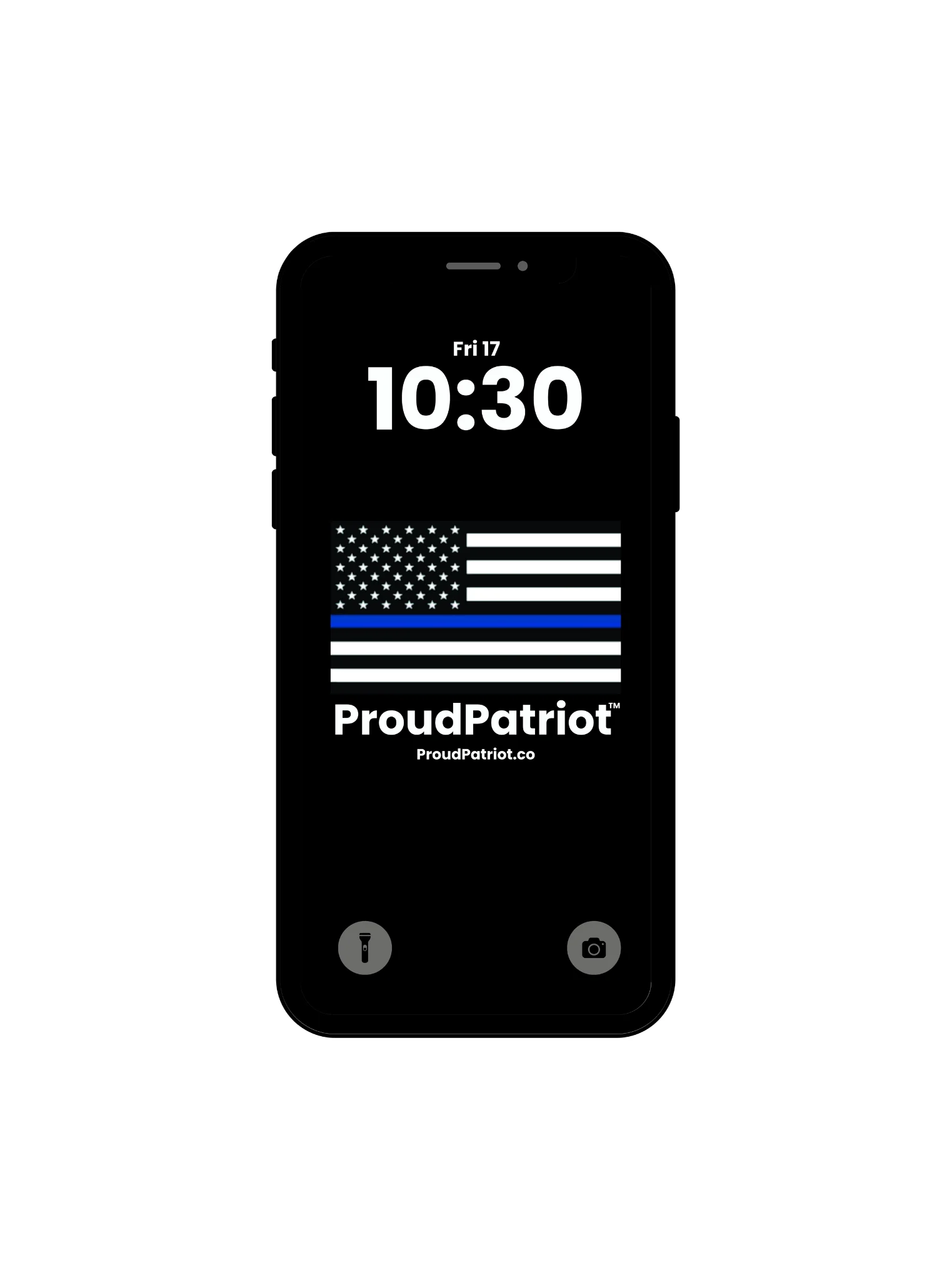 American Thin Blue Line Proud Screensaver Dark Mode product image (1)