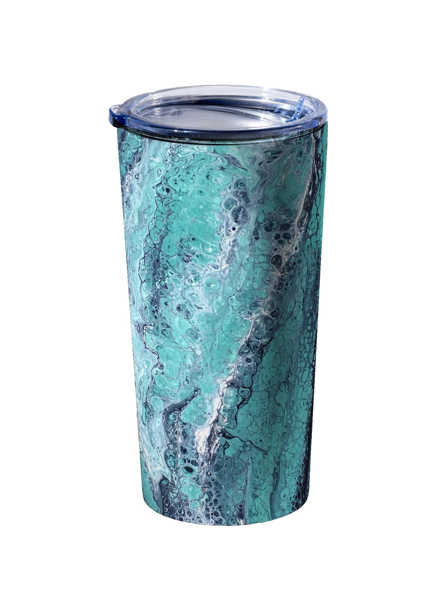 Swirling Teal Marble Stainless Steel Tumbler product image (2)