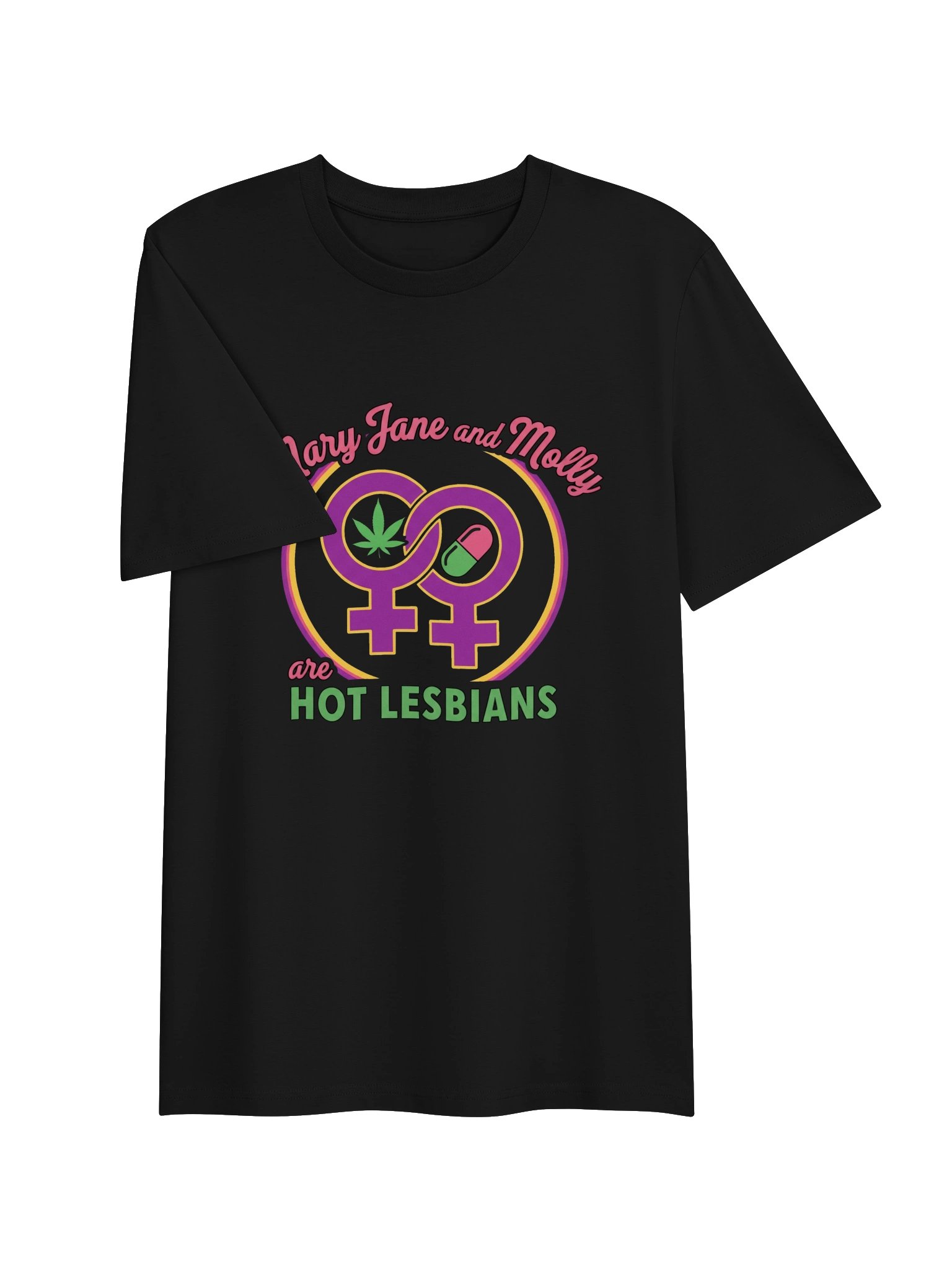 Mary Jane and Molly are Hot Lesbians Novelty T-Shirt product image (5)