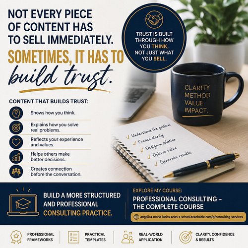 Not every piece of content has to sell immediately.

Sometimes, it has to build trust.

When you are building a professional ...