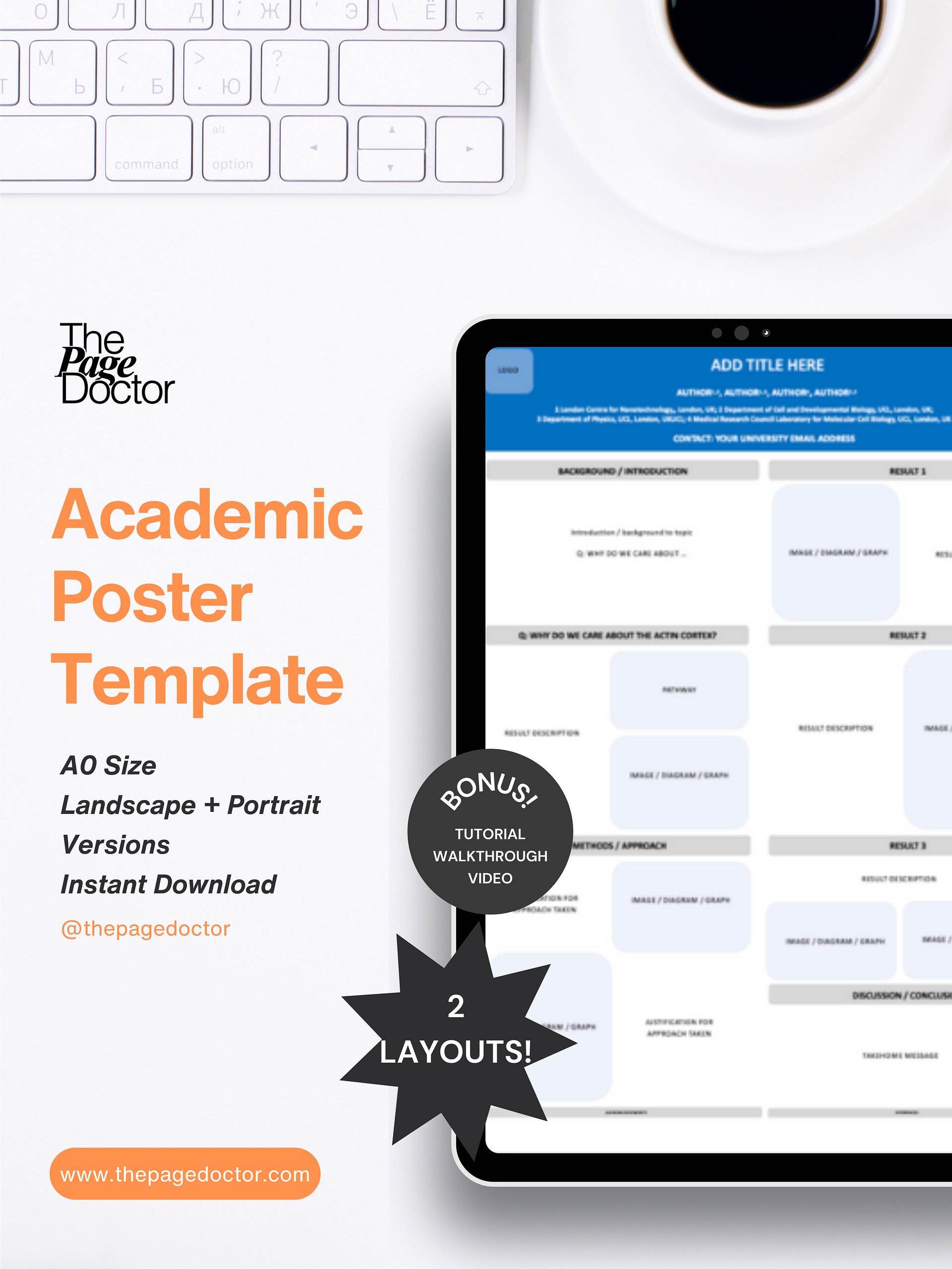 Academic Poster Template (A0 Size) product image (1)