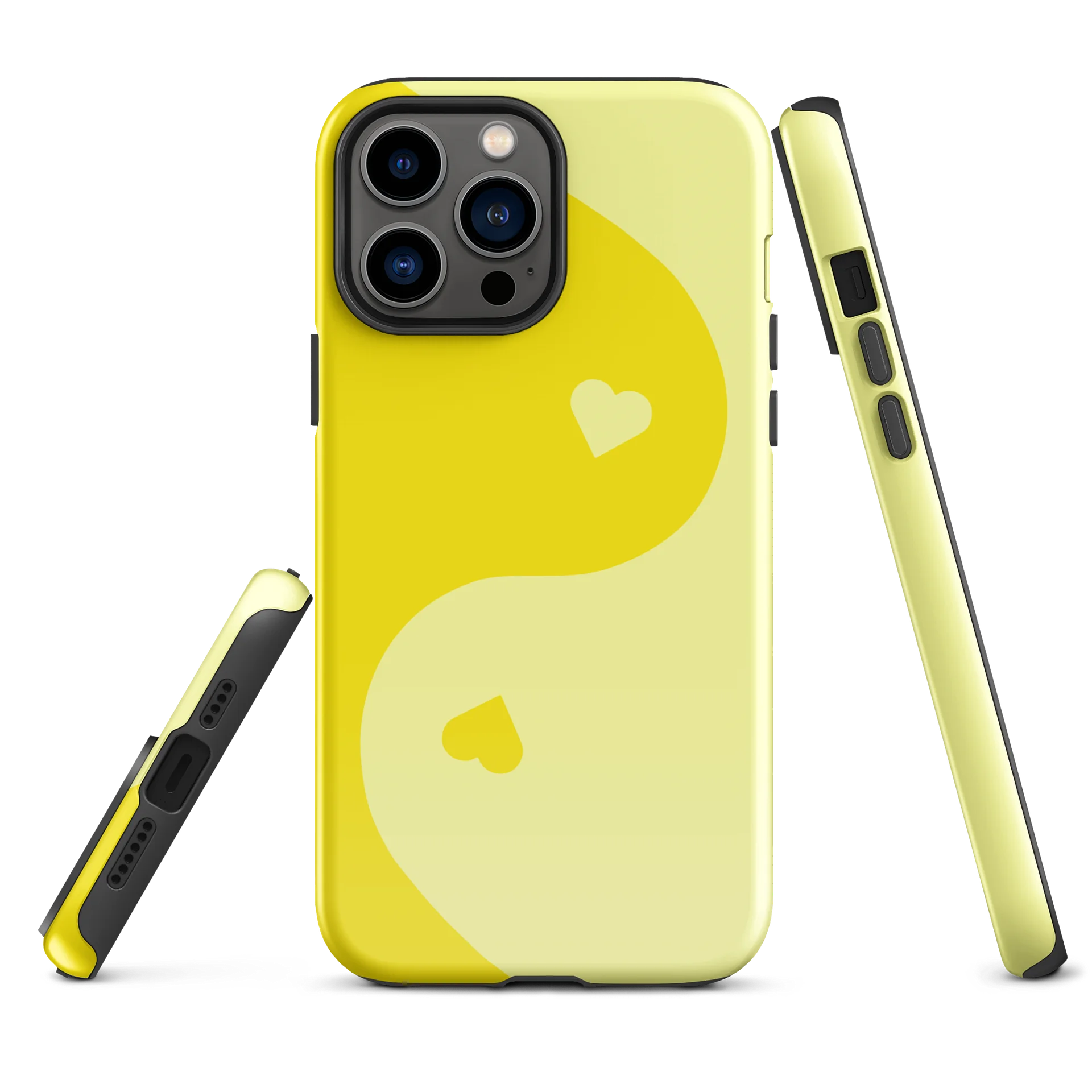 Lemon Cream Yin Yang Heart iPhone Case product image (2)