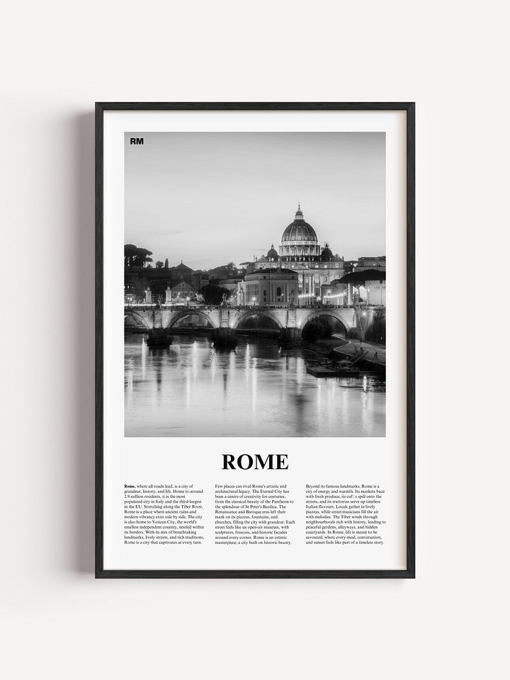 Rome 04 Newspaper Poster | Framed product image (1)