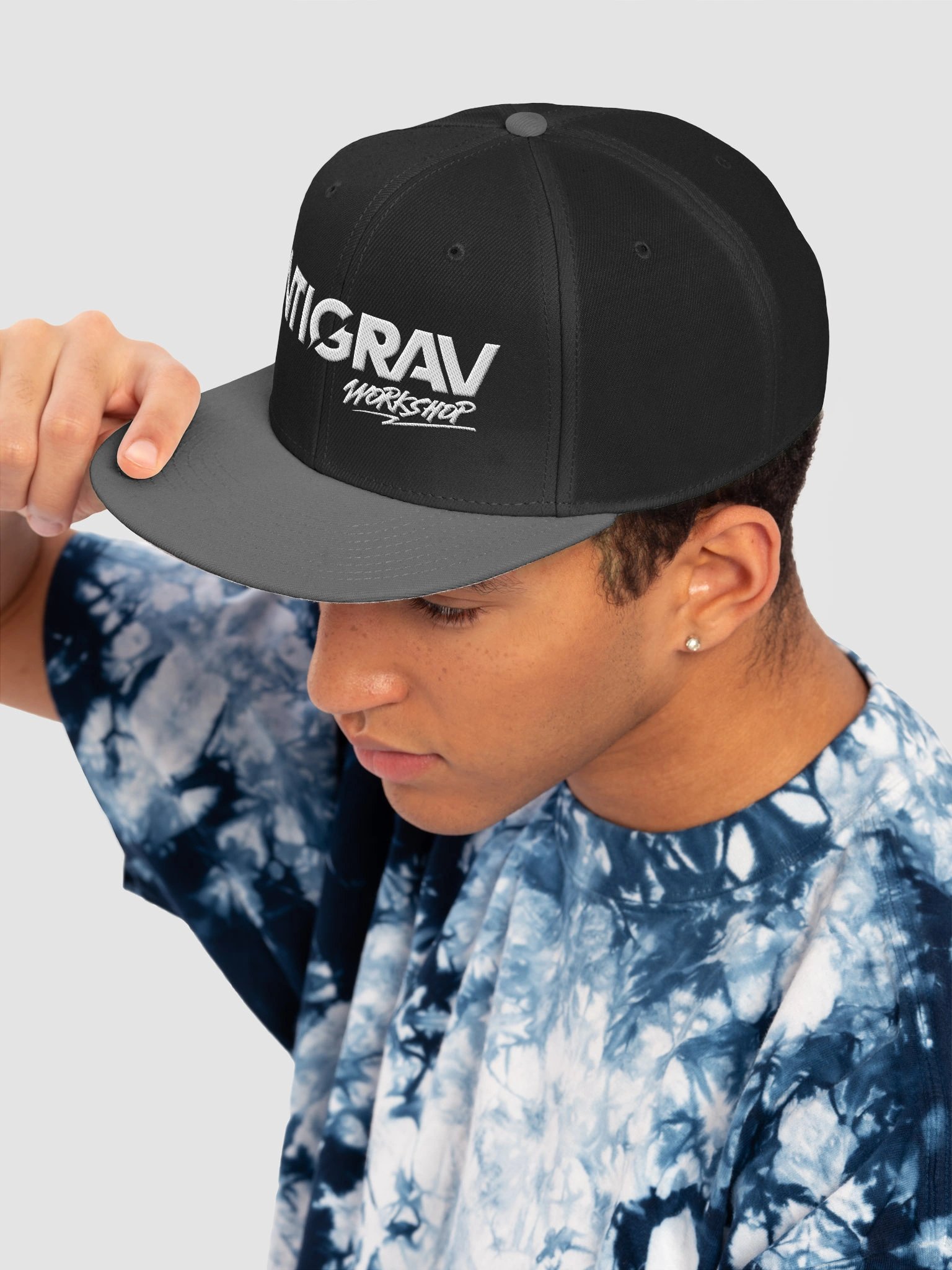 White Text Logo Snapback product image (7)